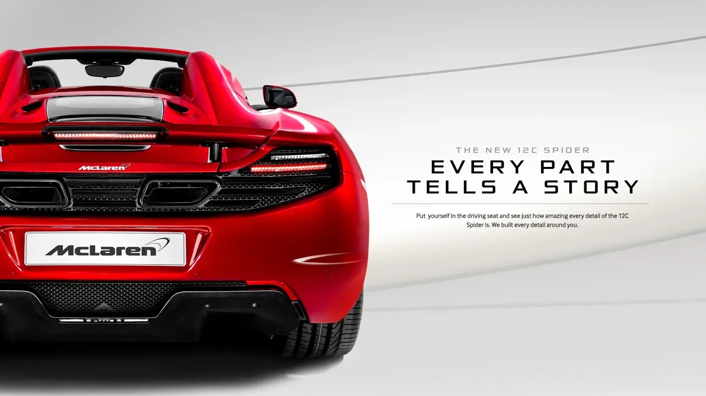 McLaren 12C Spider launch site