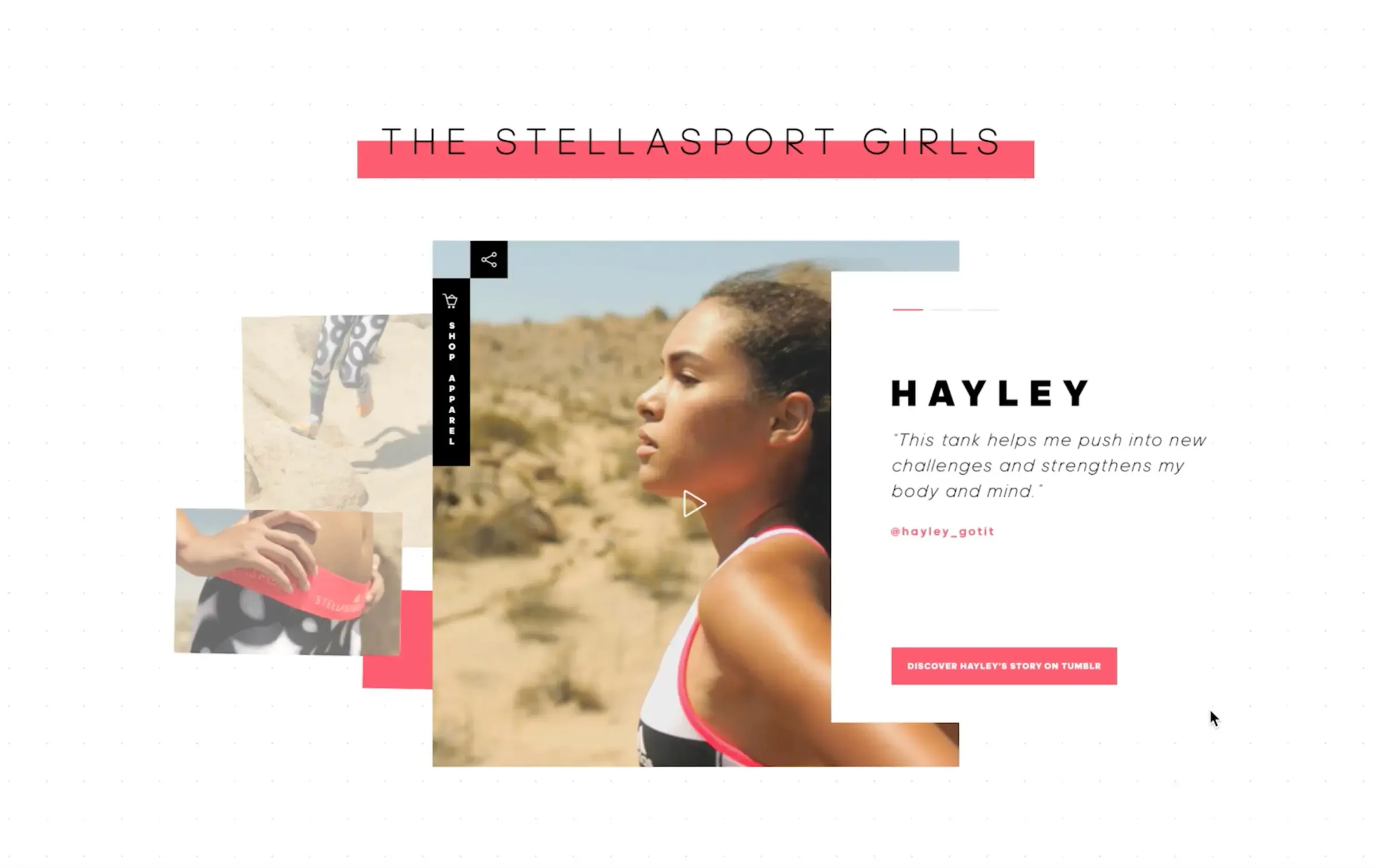 Stella Sport athlete profile page